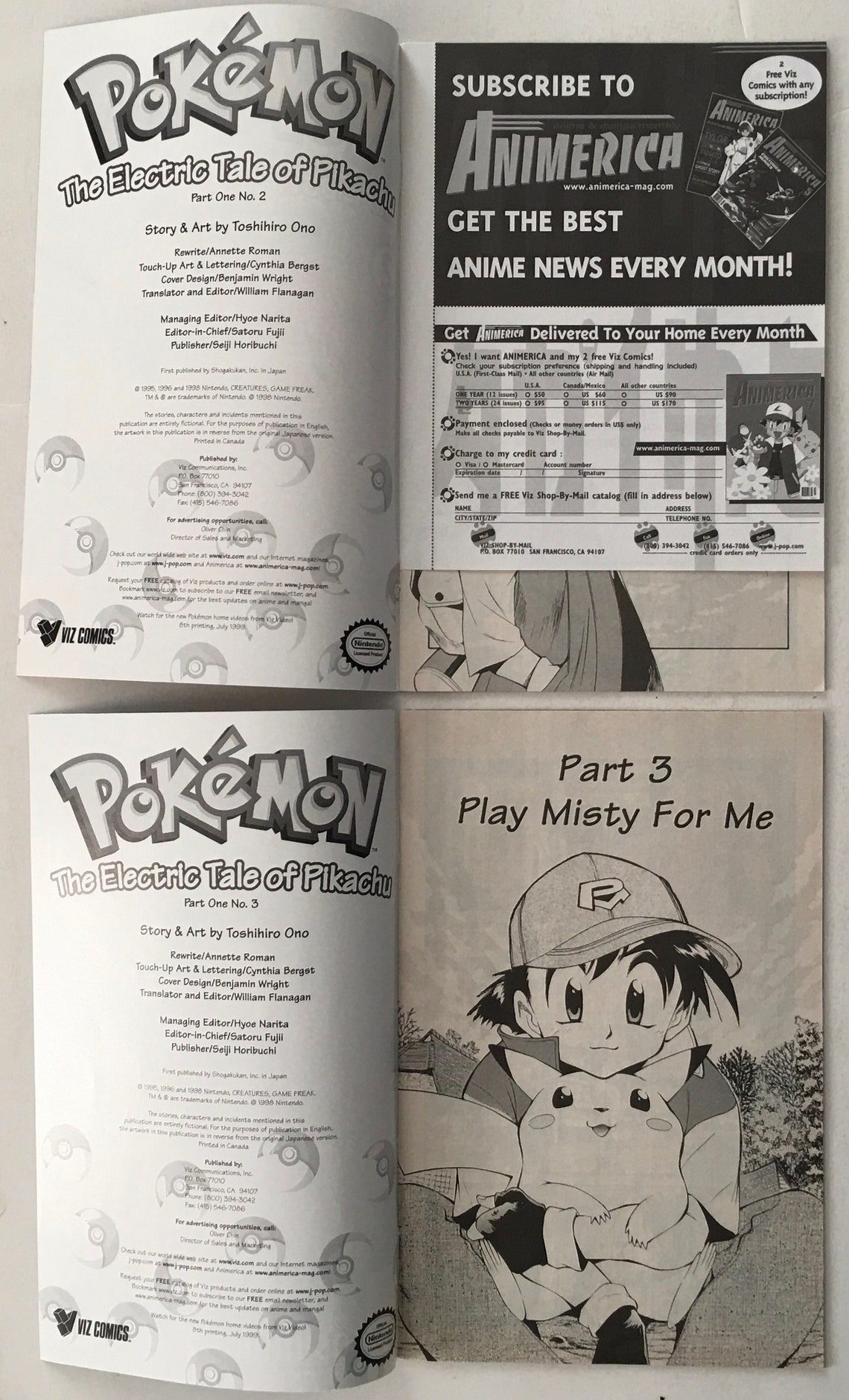 Pokemon The Electric Tale Of Pikachu Japanese Version Read Online Pokemon The Electric Tale of Pikachu s 2 and 3 Viz Comics | Etsy