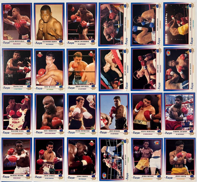 Kayo 1991 Boxing Cards Lot of 60 - Carmen Basilio, Michael Nunn, Angelo ...