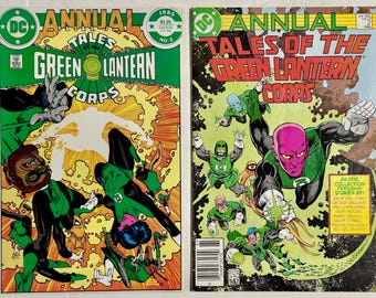 Green Lantern Corps Annual 1 & 2: First Sodam Yat, Qull - Copper Age DC Comics