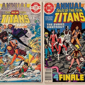 New Teen Titans Annual #1 1982 / Tales of the Teen Titans Annual 3 1984 - George Perez Pin-Ups DC Comics - Hot TV Show