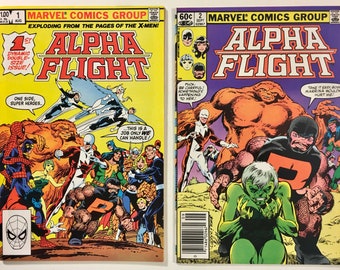Alpha Flight #s 1 and 2 - 1st App. of Puck & Marrina / Alpha Flight Origin Story - Marvel Comics Key Issue