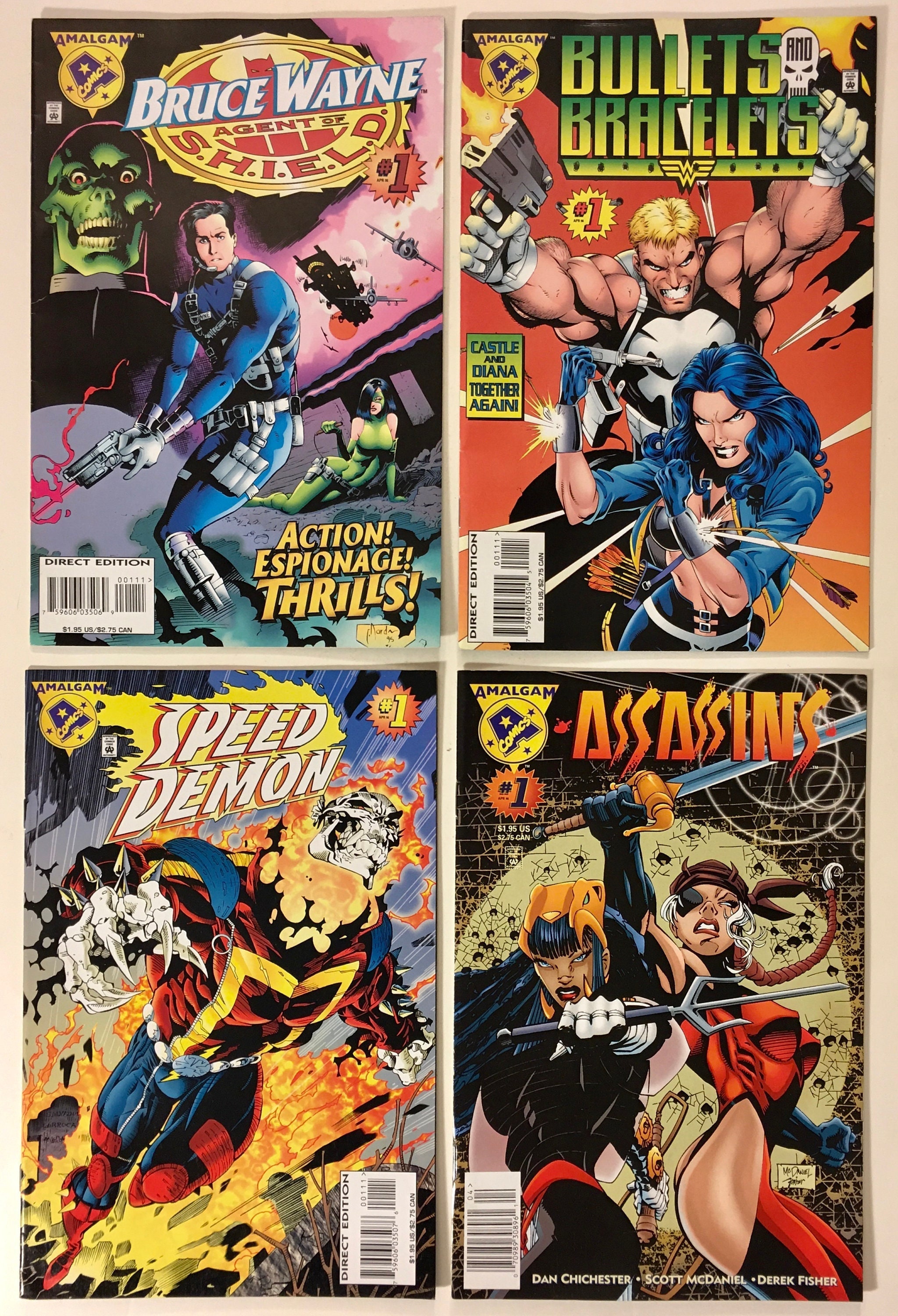 Assassins, Speed Demon, Bullets and Bracelets, Bruce Wayne Lot of 4 Amalgam  / Marvel Comics 1996 - Etsy