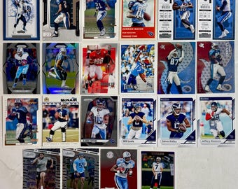 Tennessee Titans NFL Football Trading Cards Lot of 22 HOFer Rookies 2000 to 2024