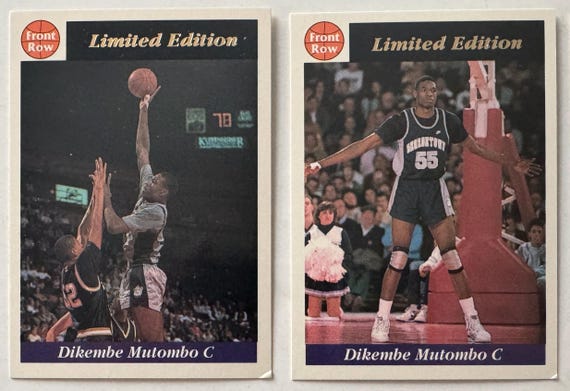 dikembe mutombo limited edition card 1991-92 Dikembe Mutombo Front Row Limited Edition Complete Set of 7 Rookie  Basketball Cards
