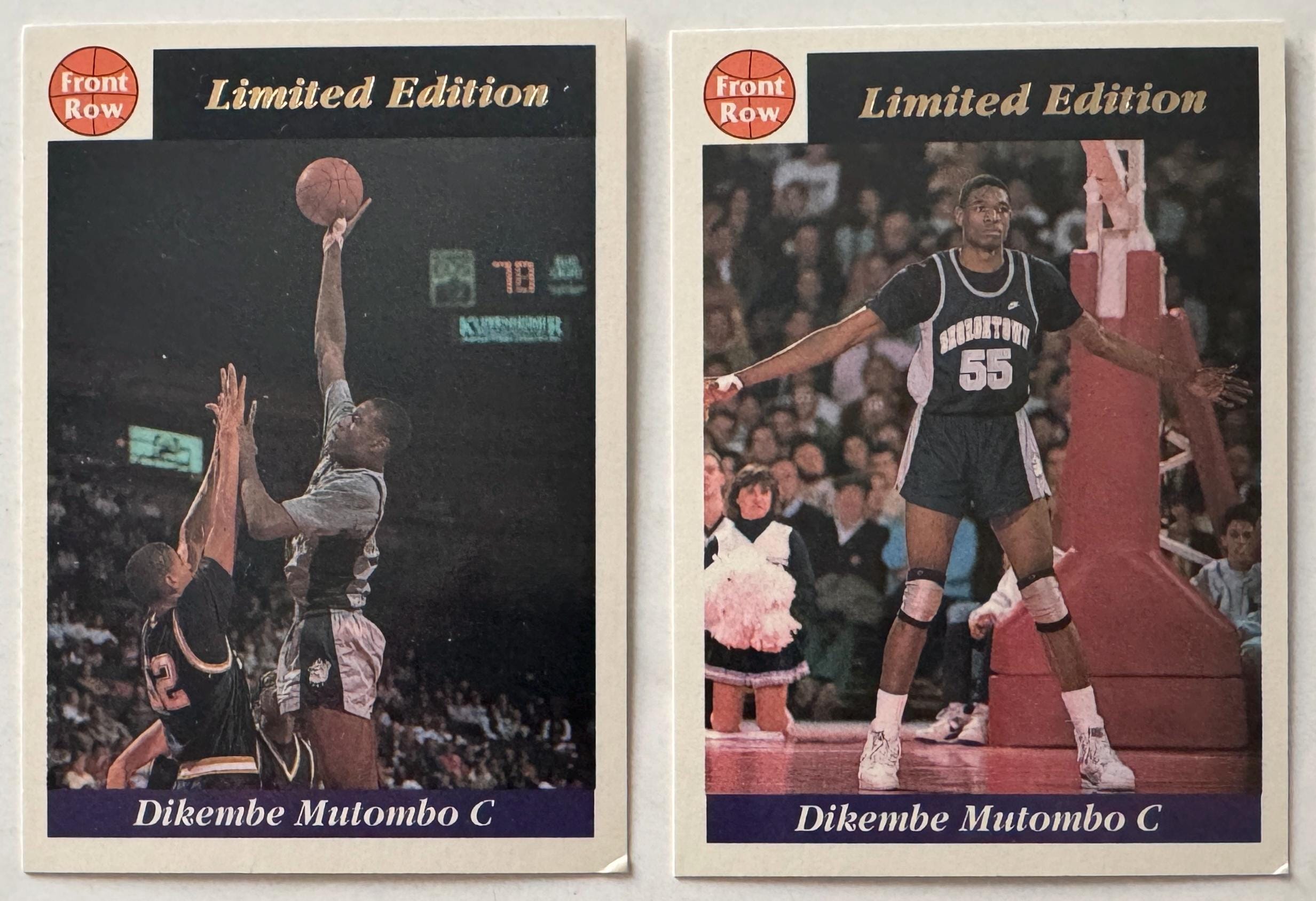 dikembe mutombo limited edition card Dikembe Mutombo basketball card (Georgetown Hoyas NCAA) 1992 Wild #5 Pre  Rookie at Amazon's Sports Collectibles Store
