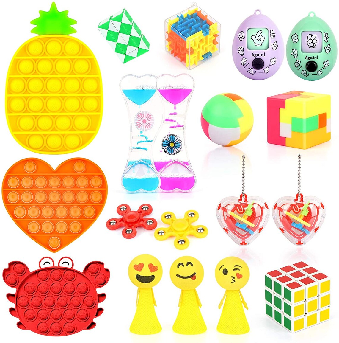 Pop It Set Fidget Toy Set Bundle Push Pop Bubble Sensory Toys Etsy