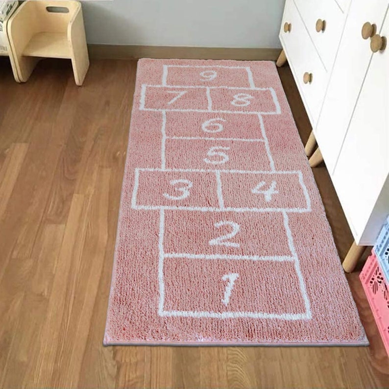 Kids Hopscotch Rug For Playroom Area Rug Runner 2' x Etsy