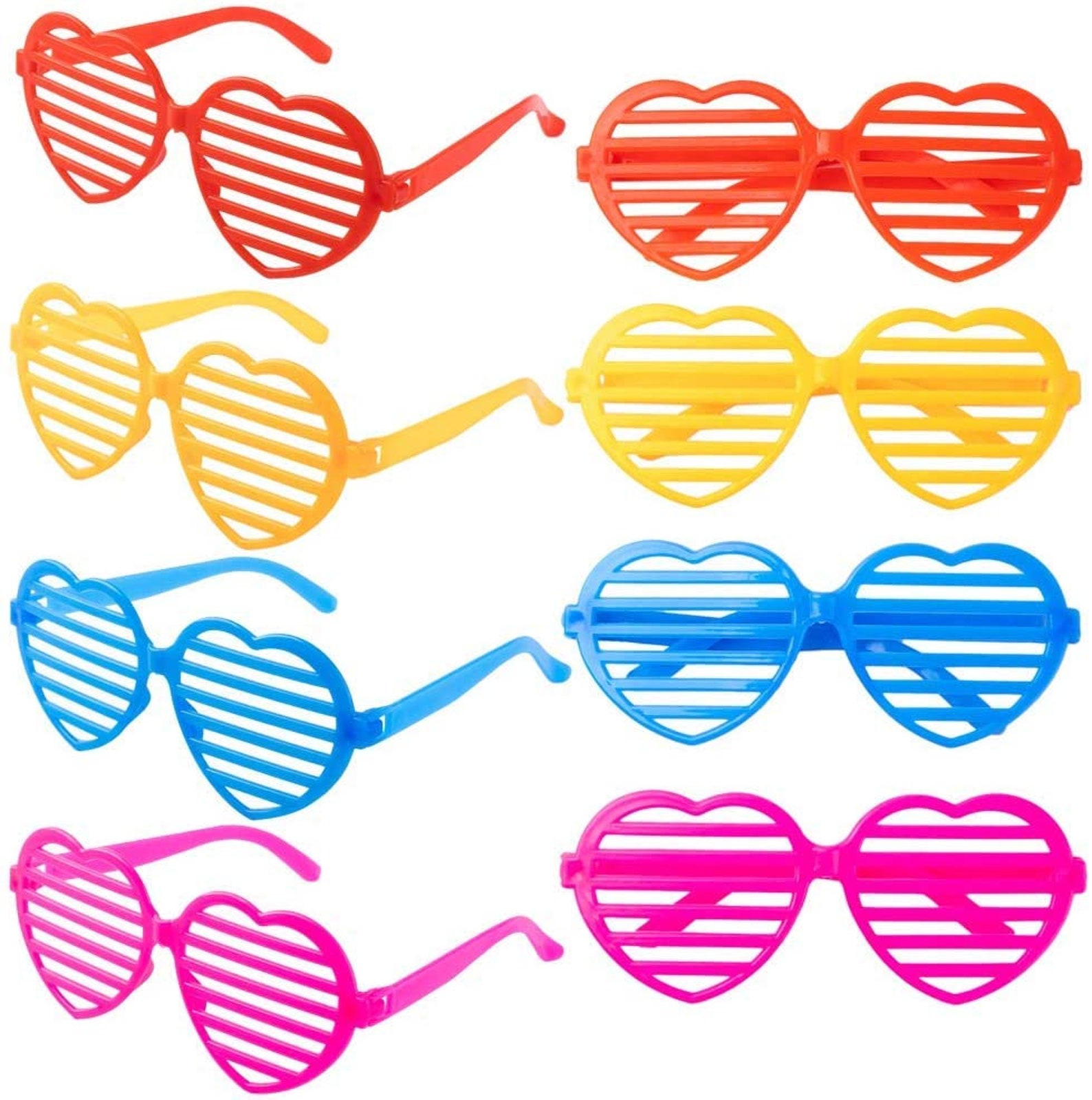 28 Pieces Heart Shaped Shutter Shade Glasses Valentines Day Etsy