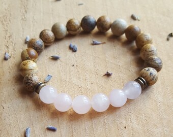 Rose Quartz Bracelet Heart Chakra Bracelet 4th Chakra Rose Quartz Jewelry Gemstone Bracelet Yoga Bracelet Healing Stone Crystal Bracelet