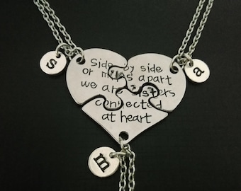 3 best friend necklace etsy