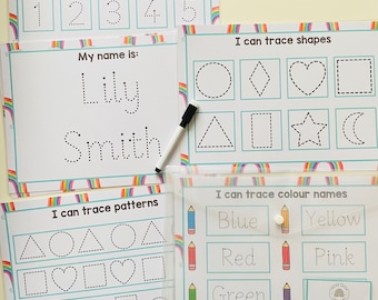 Writing Pack for Children | tracing pack | starting school learning pack | name tracing sheet | learning mats | handwriting practice |