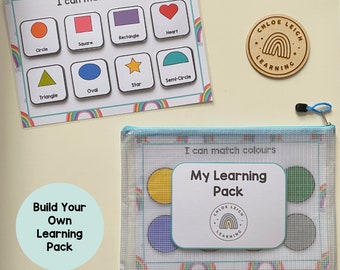 Build Your Own Learning Pack | Learning for Toddlers | Matching Activities | Velcro Activity Pack | Learning at Home |