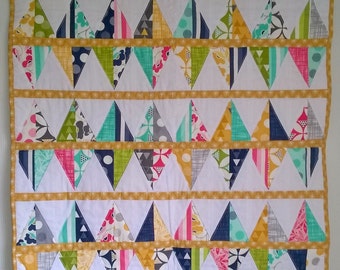 Terrific Triangles Patchwork Quilt Wall Hanging