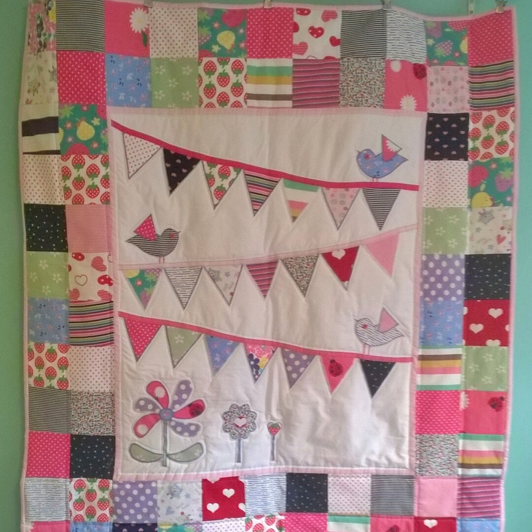 Custom Applique Baby Clothes Memory Patchwork Quilt Etsy UK