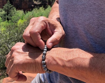 Men’s Positive Energy Bracelet | Wrist Mala | Reiki Infused Mala Bracelet | Healing Mala Beads | Transforms Negative Energy Into Positive