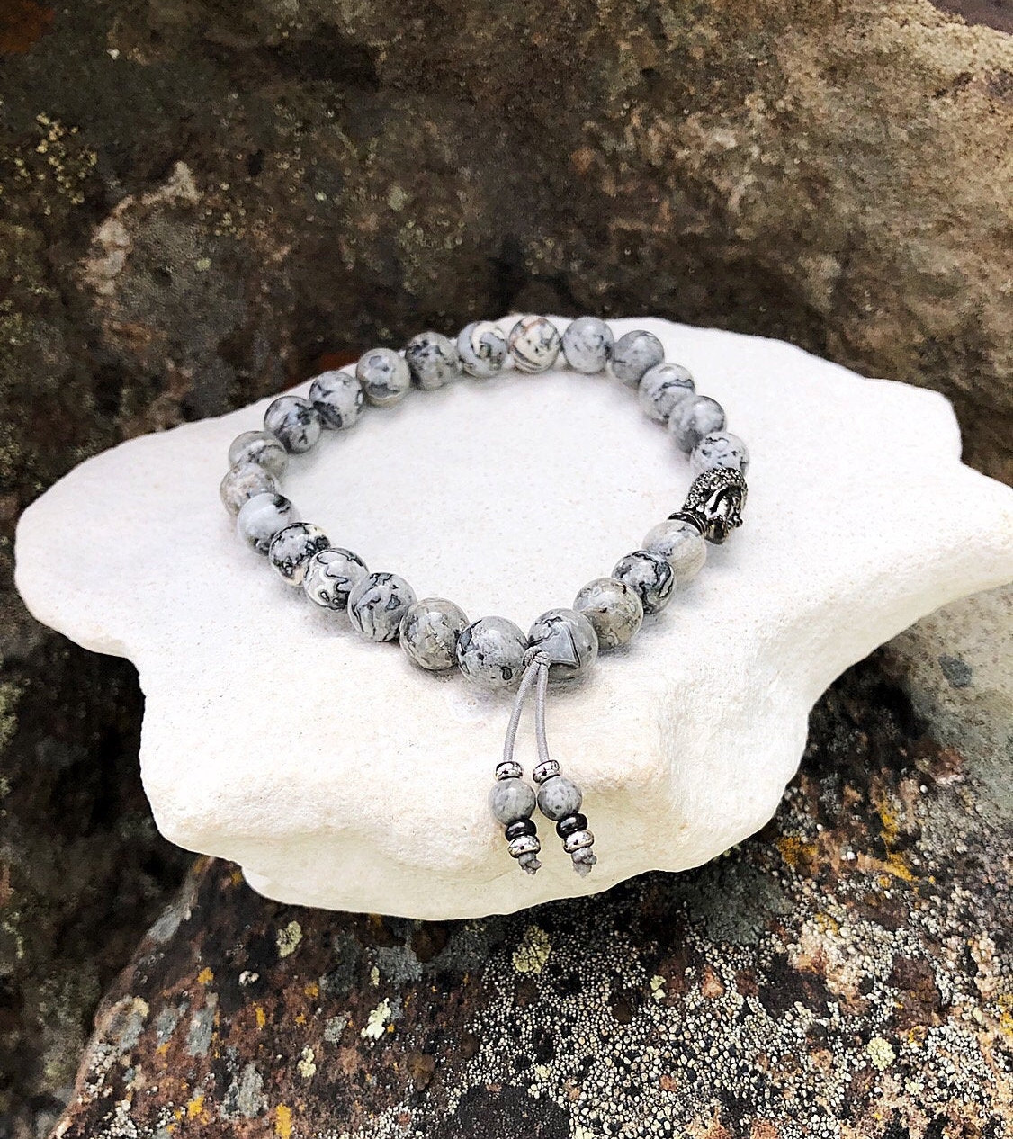 Mens Positive Energy Bracelet Wrist Mala Reiki Infused Mala