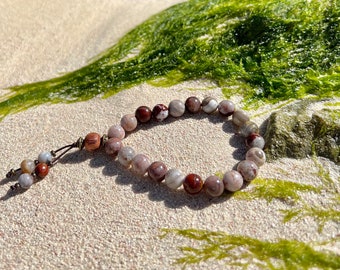 Warm Glow Mala Bracelet | Luxury Laguna Lace Agate Gemstones | Reiki Infused Mala Beads | Heart Healing | Self Acceptance | Inner Balance