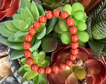 Sukha (Stress Relief) Mala Bracelet | AAA Red Jasper Gemstones | Mala Beads | Eases Worry | Reduces Anxiety | Increases Life Force Energy