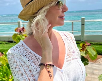 Wildest Dreams Mala Bracelets | AAA Brazilian Garnet | AAA Sunstone | AAA Crazy Lace Agate |  Success | Empowerment | Vitality | Passion