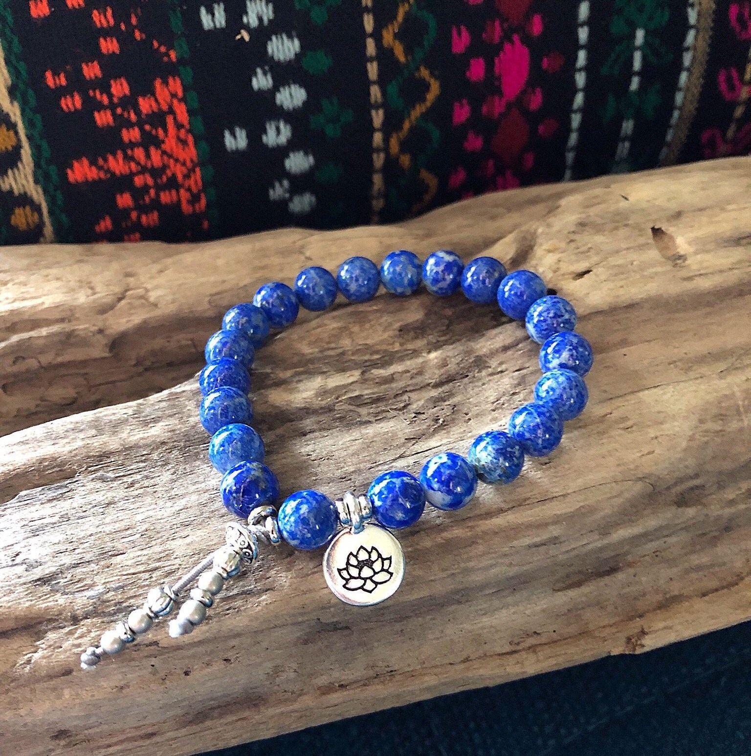 Blue mala bracelet deals