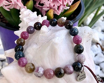 Love & Serenity Mala Bracelet | Gorgeous Luxury AAA Tourmaline | Chakra Healing | Self Love | Energy Clearing | Empath Protection