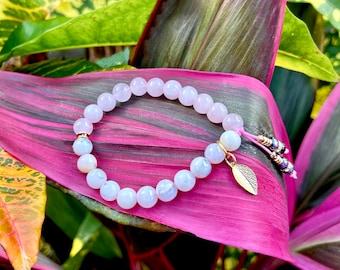 Loving Presence Mala Bracelet | Beautiful Gemstones | Pink Opal | Rose Quartz | Ruby Tassel | Love | Joy | Inner Healing | Peaceful Presence