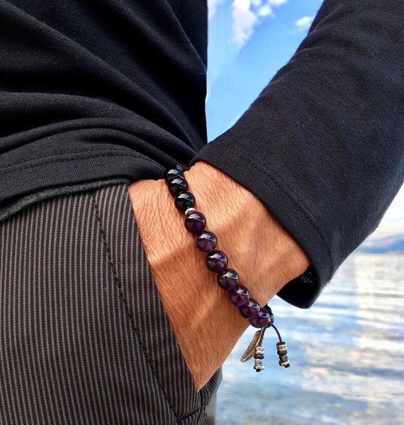 Men's Exotic Leather Reversible Bracelet