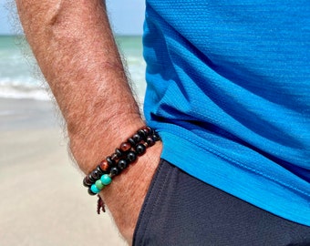NEW! Men’s Passion Bracelet Set | Red Tigers Eye | Garnet | Turquoise | Black Tourmaline | Shungite | Smoky Quartz | Ecstasy | Deep Love