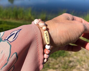 Happy Zen as F#ck Mala Bracelet | Luxury Laguna Lace Agate Gemstones | Reiki Infused Mala Beads | Harmony | Inner Joy | Balances ALL Chakras