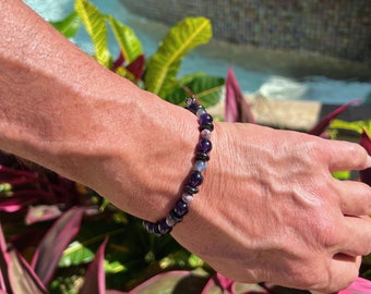 Men’s Mystic Mala Bracelet | AAA Natural Gemstones | Labradorite | Shungite | Amethyst | Charoite | Aura Protection | Spiritual Visions