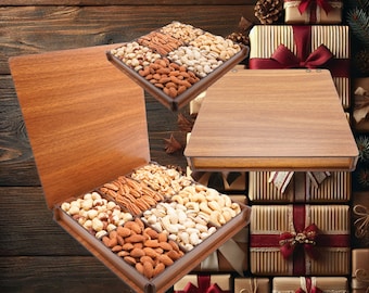 Fresh Nuts Gift Box, Mixed Nut Boxes, Birthday Customs Gifts, Snacks Box, Father&#39;s Mom Gift Baskets, Family Gift, Vegan Foods, Grandpa Gifts