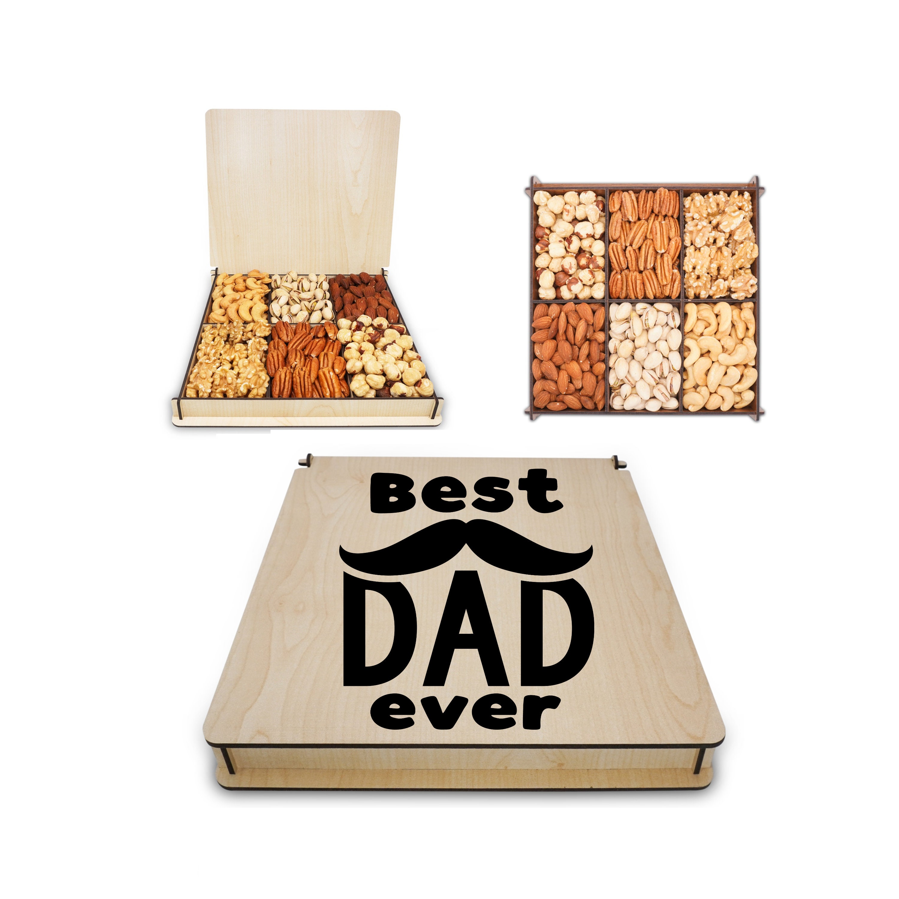 Birthday Day Gift Basket, Gift Food Box, Mixed Nuts Tray, Fathers Day ...