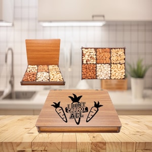 Gourmet Nut Gift Basket: Vegan Snacks in Rustic Wooden Box