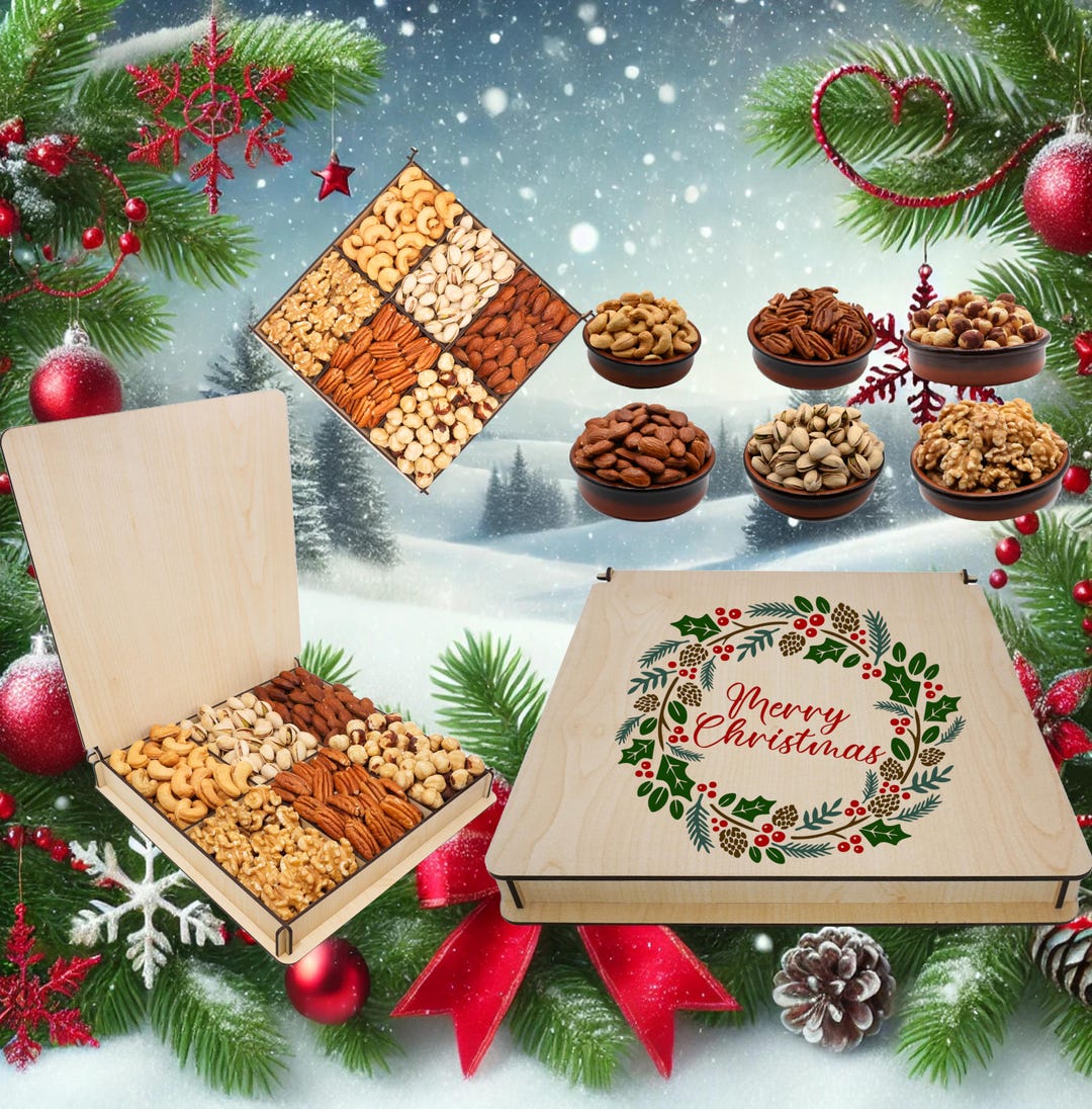Christmas Gift Baskets, Holiday Gift Boxes, Mixed Nuts for Christmas ...