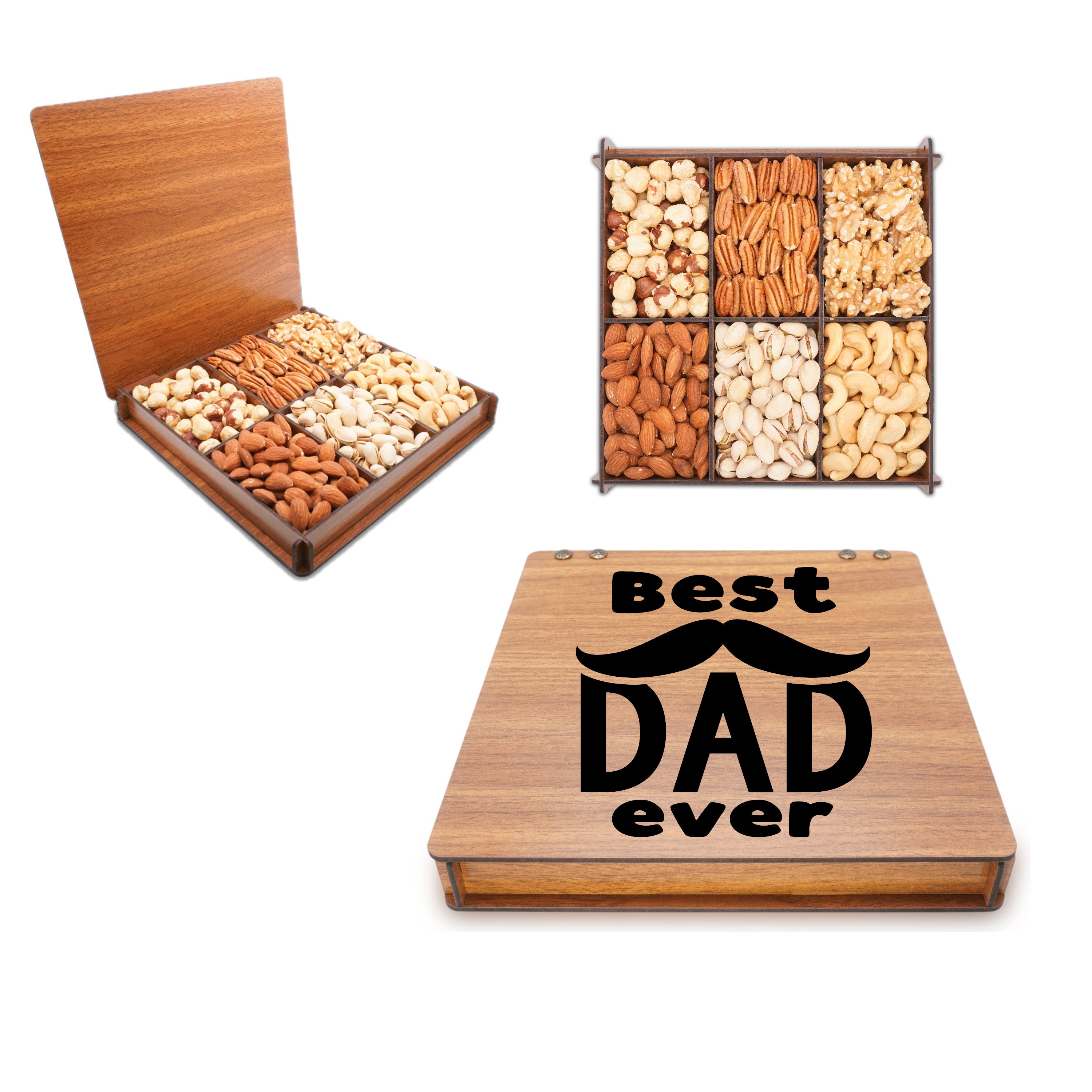 Birthday Day Gift Basket, Gift Food Box, Mixed Nuts Tray, Fathers Day ...