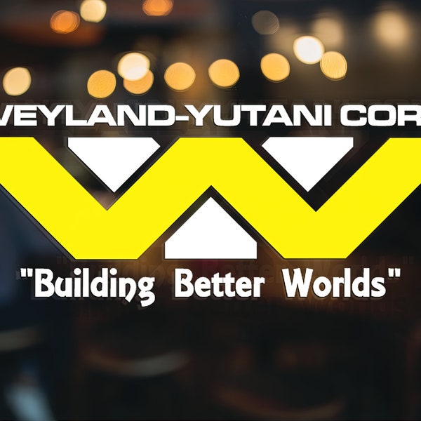 Alien / Aliens Movie Weyland-Yutani Corp Logo Two-Color Vinyl Decal, Car Accessory, Laptop Sticker or Instant Pot Decal