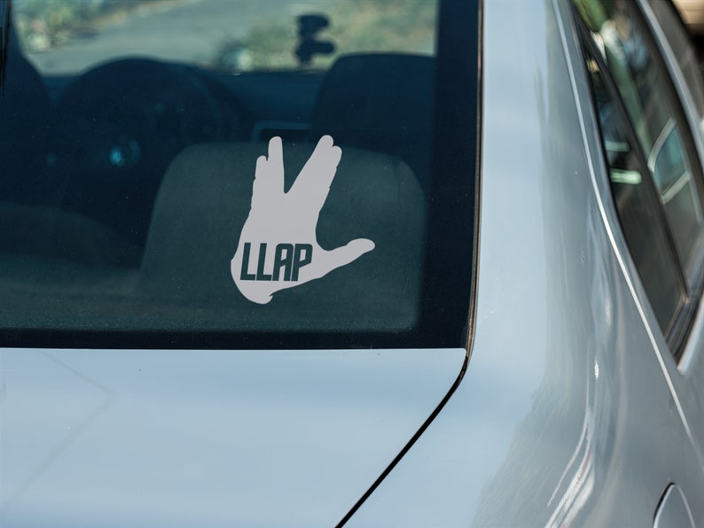 Star Trek LLAP Live Long and Prosper Vinyl Decal, Car Accessory, Laptop Sticker or Instant Pot Decal image 7