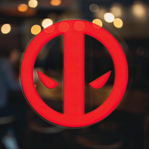 Deadpool Symbol Vinyl Decal, Car Accessory, Laptop Sticker or Instant Pot Decal