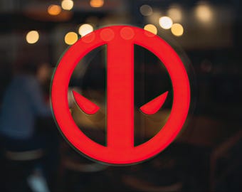 Deadpool Symbol Vinyl Decal, Car Accessory, Laptop Sticker or Instant Pot Decal