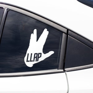 Star Trek LLAP Live Long and Prosper Vinyl Decal, Car Accessory, Laptop Sticker or Instant Pot Decal image 5