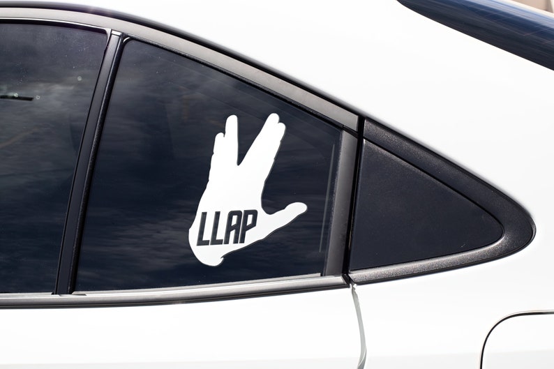 Star Trek LLAP Live Long and Prosper Vinyl Decal, Car Accessory, Laptop Sticker or Instant Pot Decal image 5