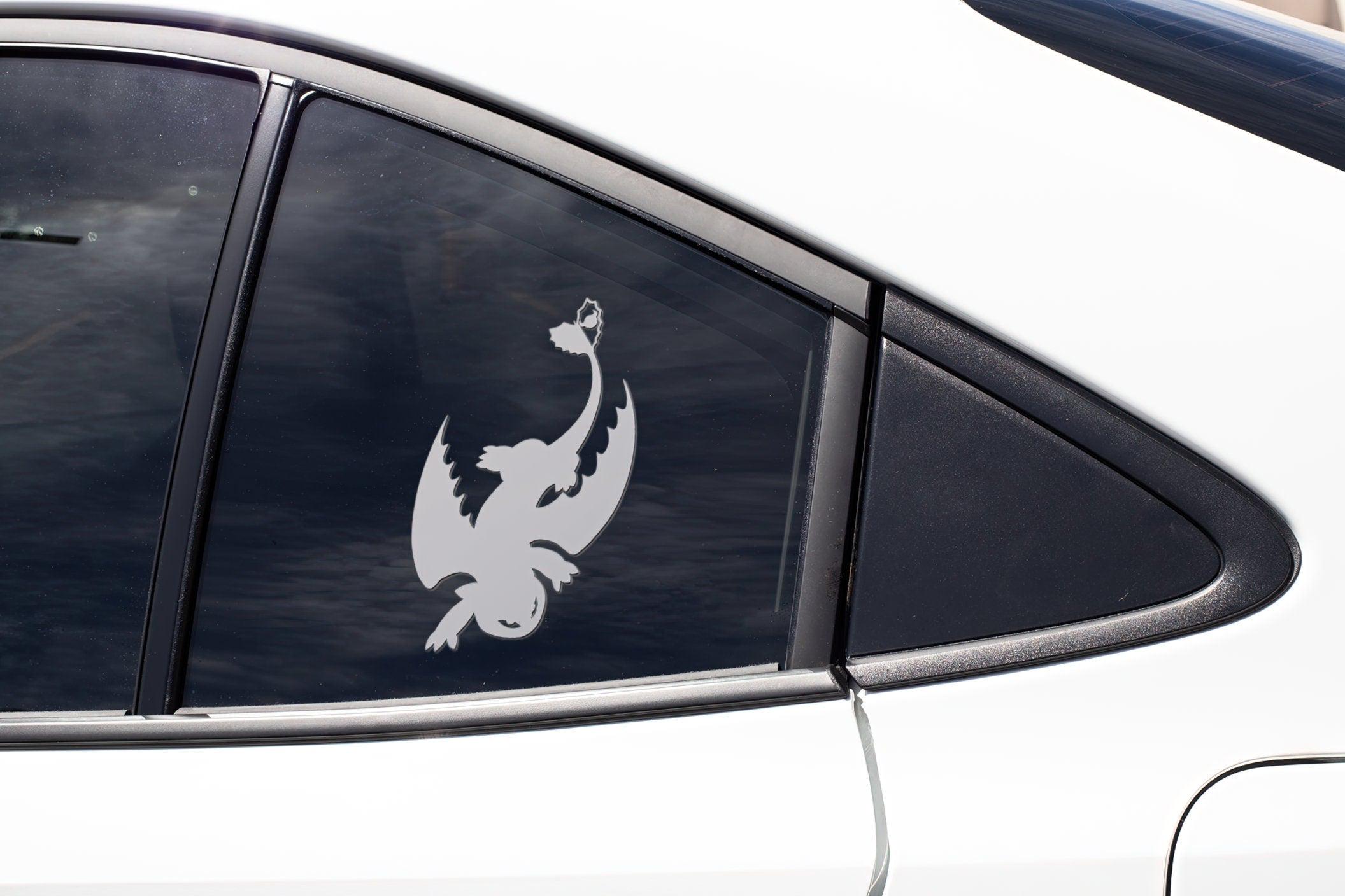 Toothless Car Sticker Outline Toothless the Dragon Vinyl Decal, Car Accessory, Laptop Sticker or ...