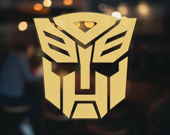 Calcomanía de vinilo Transformers Autobot Emblem, accesorio para automóvil, pegatina para computadora portátil o calcomanía instantánea para olla