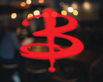 Buffy the Vampire Slayer &quot;&quot;B&quot;&quot; Symbol Vinyl Aufkleber, Autozubehör, Laptop Aufkleber oder Instant Pot Aufkleber.&quot;