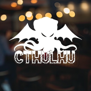 Cthulhu-vinylsticker, autoaccessoire, laptopsticker of instant potsticker