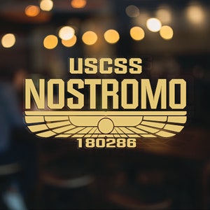 Alien / Aliens Movie USCSS Nostromo Emblem Vinyl Decal, Car Accessory, Laptop Sticker or Instant Pot Decal image 1