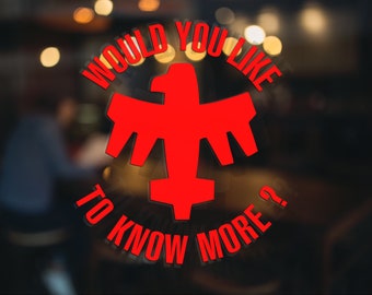 Starship Troopers 'Would You Like to Know More?' Vinyl Decal, Car Accessory, Laptop Sticker or Instant Pot Decal