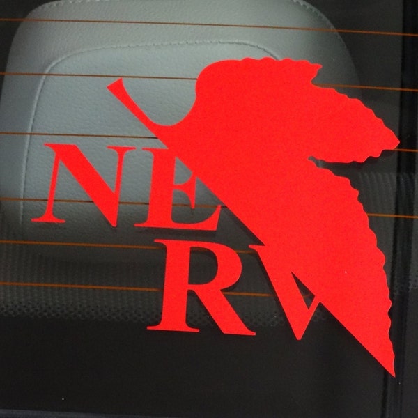 Neon Genesis Evangelion NERV Anime Calcomanía de vinilo, accesorio para automóvil, pegatina para computadora portátil o calcomanía instantánea para olla