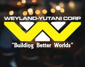 ウェイランド・ユタニ社ロゴビニールデカール - エイリアン映画カー