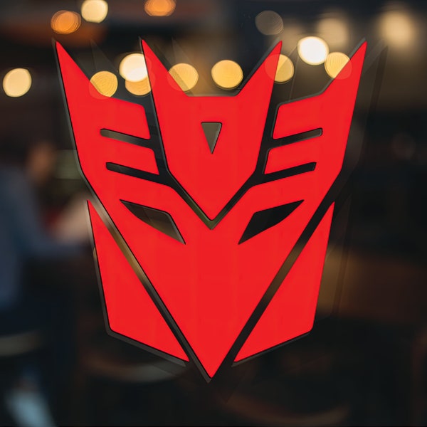 Transformers Decepticon Emblem Vinyl Decal, Car Accessory, Laptop Sticker or Instant Pot Decal